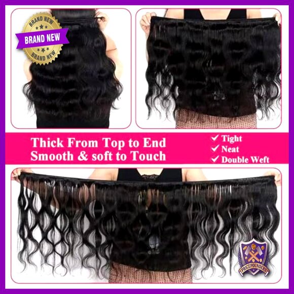 Brazilian Body Wave Human Hair Extensions 3 Bundles 18-22 Inch main image 4